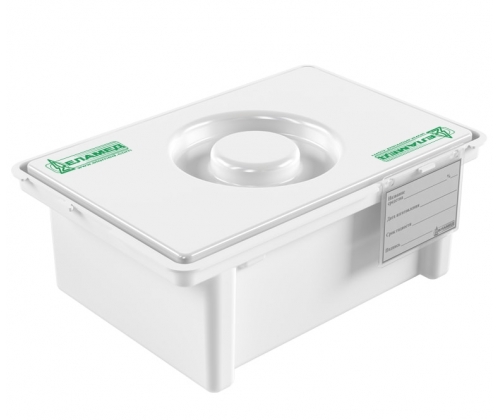 Емкость-контейнер полимерный для дезинфекции и предстерилизационной обработки медицинских изделий ЕДПО-3-02-2