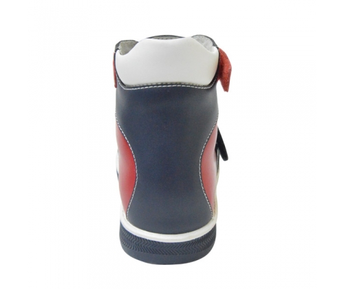 Ортопедические ботинки летние арт.81057-02 красно-синий с белым